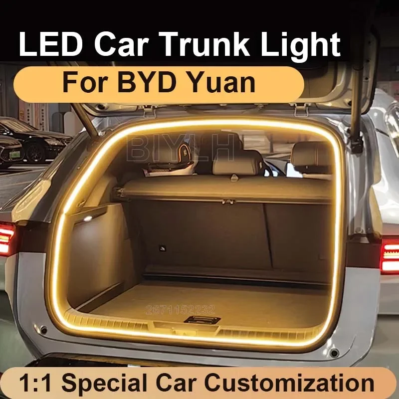 Trunk Light For BYD Yuan Car LED Ambient Light Customized Tail Box Lamp Brighten The Welcome Light Car Interior Accessories