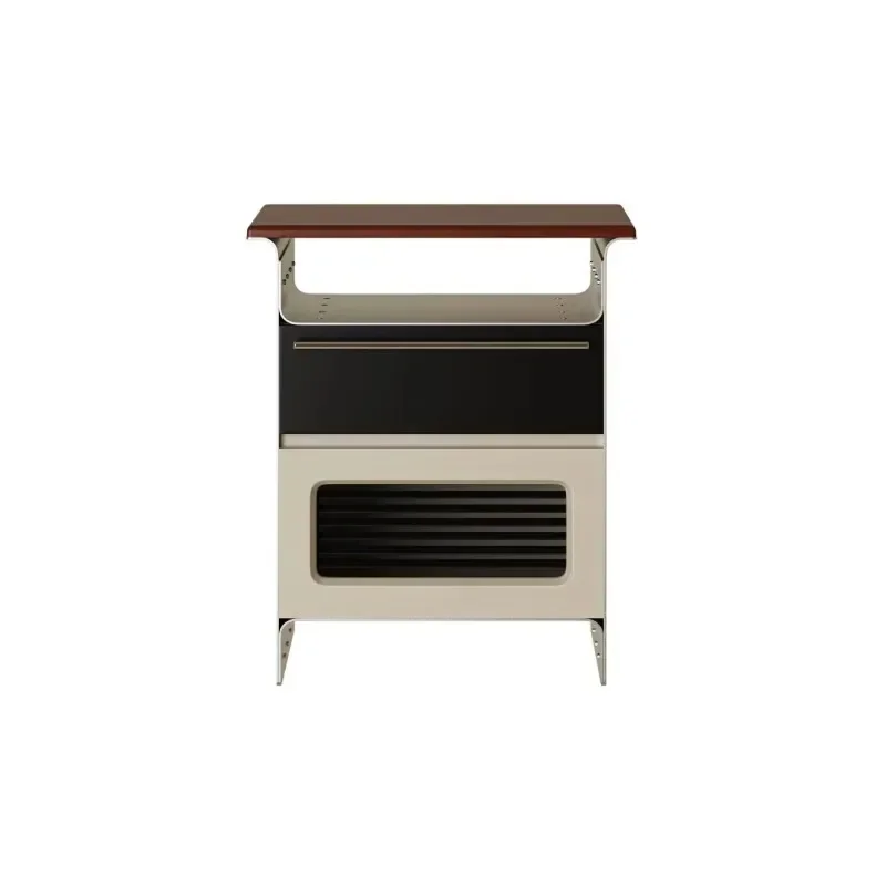 Style color matching bedside table Bedroom bedside cabinet design Locker storage cabinet, three color matching