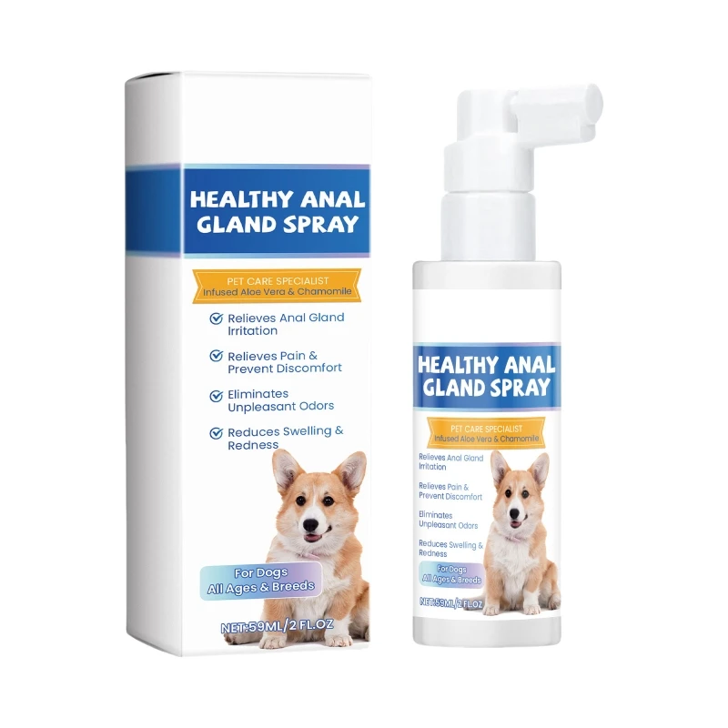 

Arsehole Gland Soothing Sprays for Dogs Relieves Discomfort Erases Arsehole Gland Unpleasant Smell For Various Animals 4FlOz