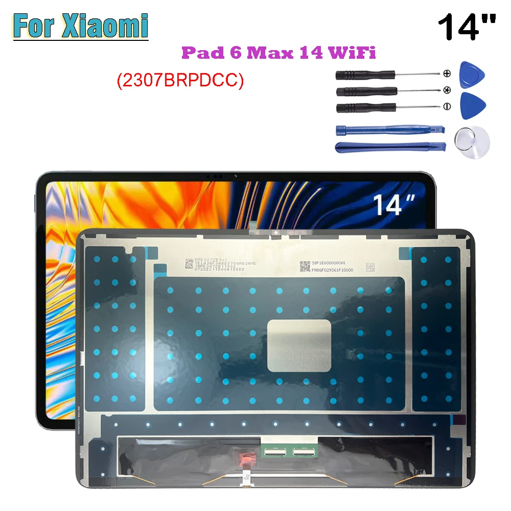 LCD Display Touch Screen Digitador Vidro Assembly, 14 