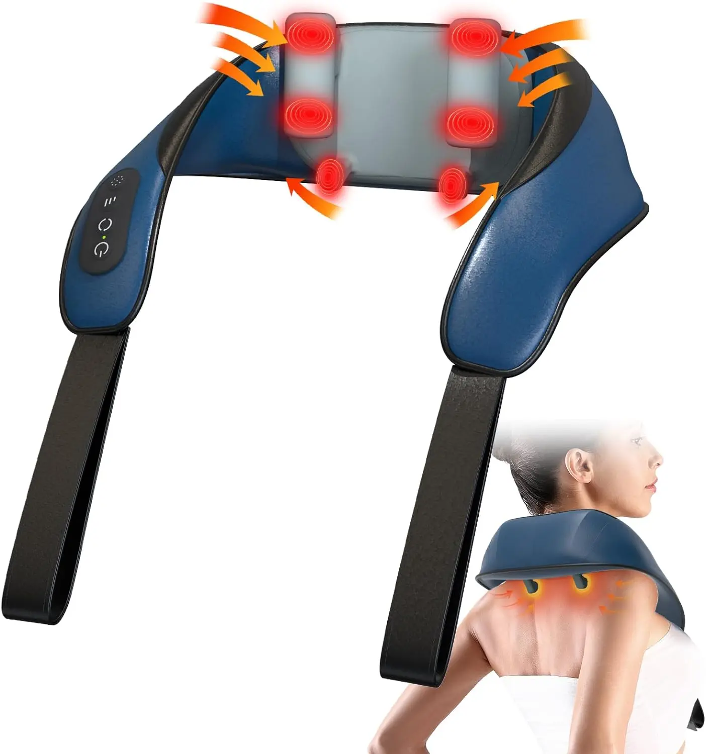 Electric Cervical Massager Convenient Kneading Trapezius Finger Compression Neck Back Shoulder Massager Relieves Neck Pain