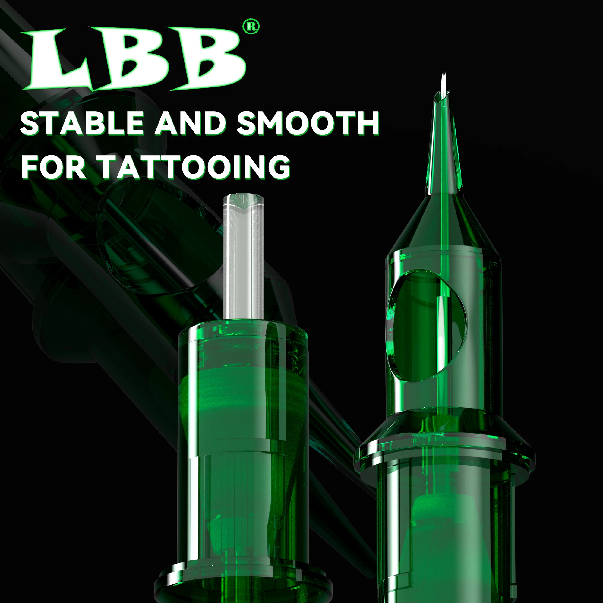 20PCS LBB Tattoo Cartridge Needles Disposable Semi-Permanent Makeup Eyebrow Round Liner For Tattoo Machine Pen Tattoo Supply