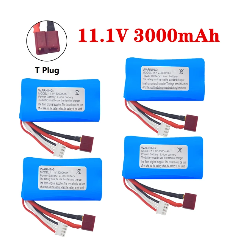 RC Boat Battery 11.1V 3000mAh Lithium Battery For R608 2104 Brushless High-Speed Water-Cooled RC Boat Model Toy 11.1V Battery