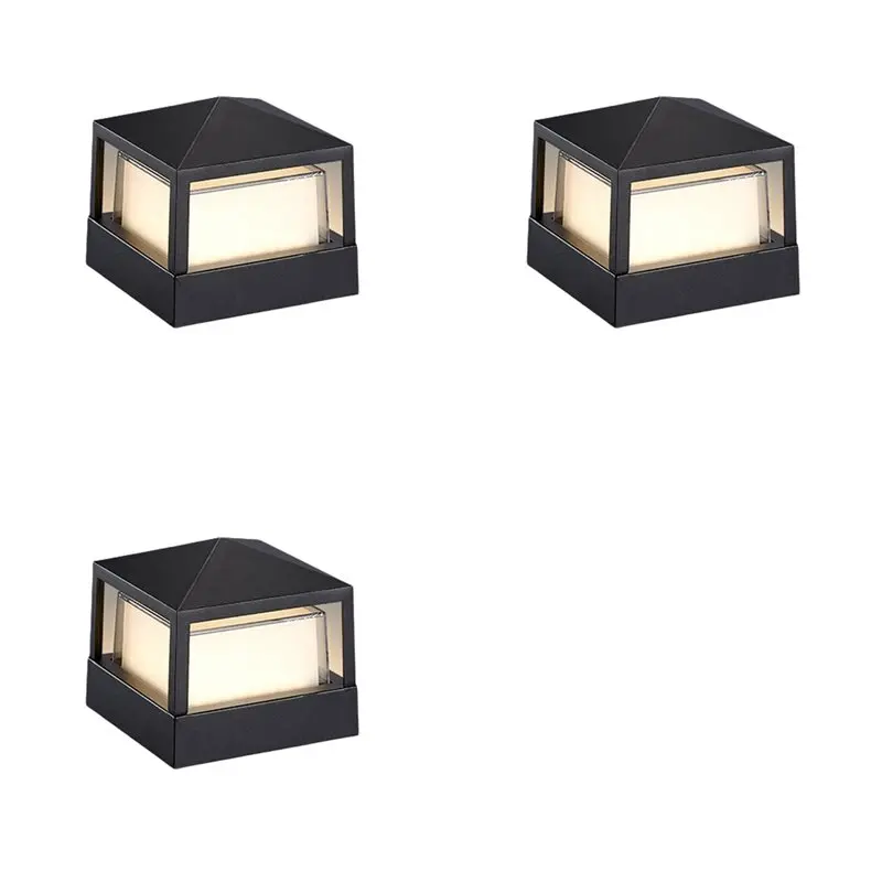 ab66-3x-12w-waterproof-outdoor-led-courtyard-porch-lawn-lamp-patio-fence-gate-column-light-landscape-pillar-head-lamps
