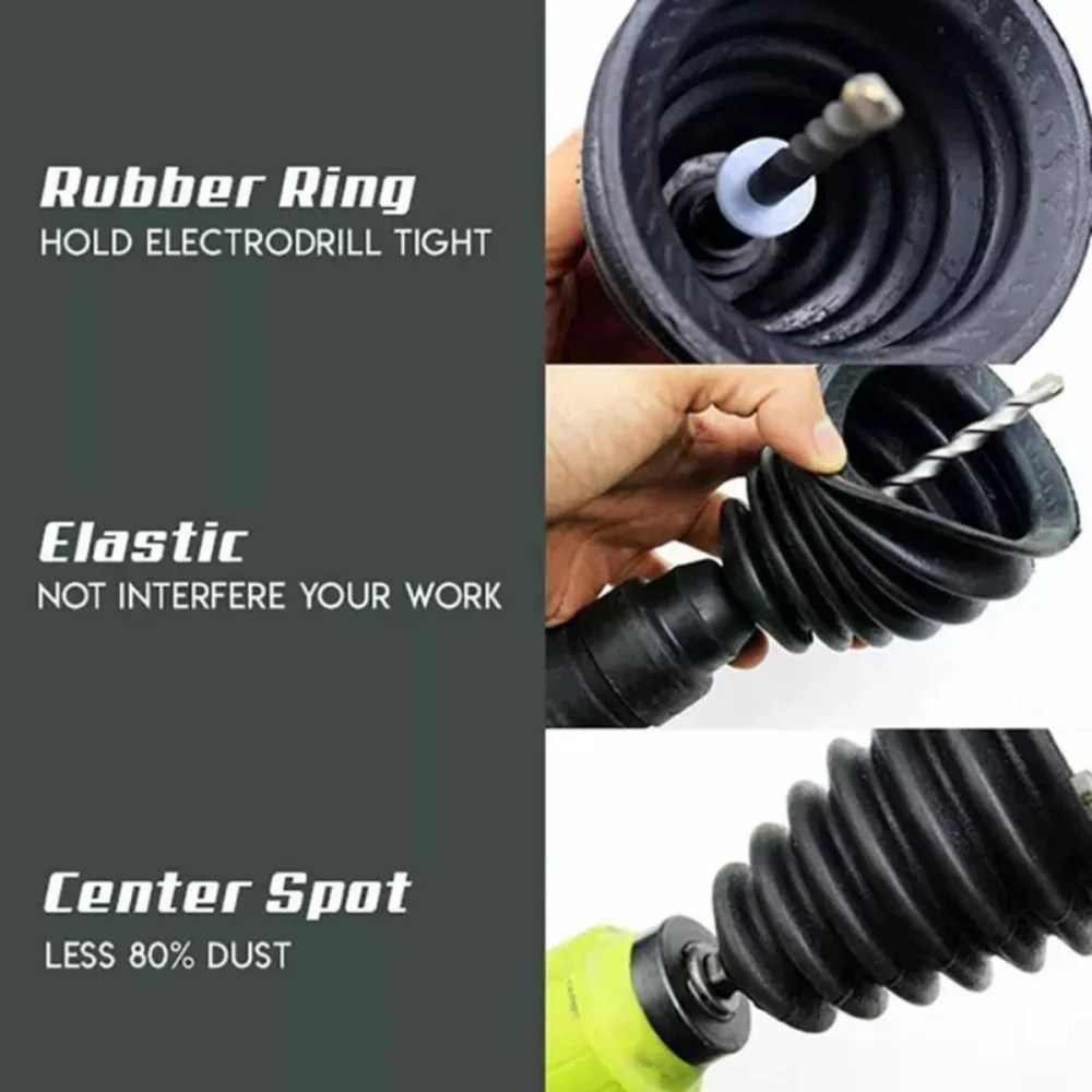 Electric Drill Dust Cover Rubber Impact Hammer Drill Dust Collector Dustproof Device Collecting Ash Bowl Power Tool Accessories