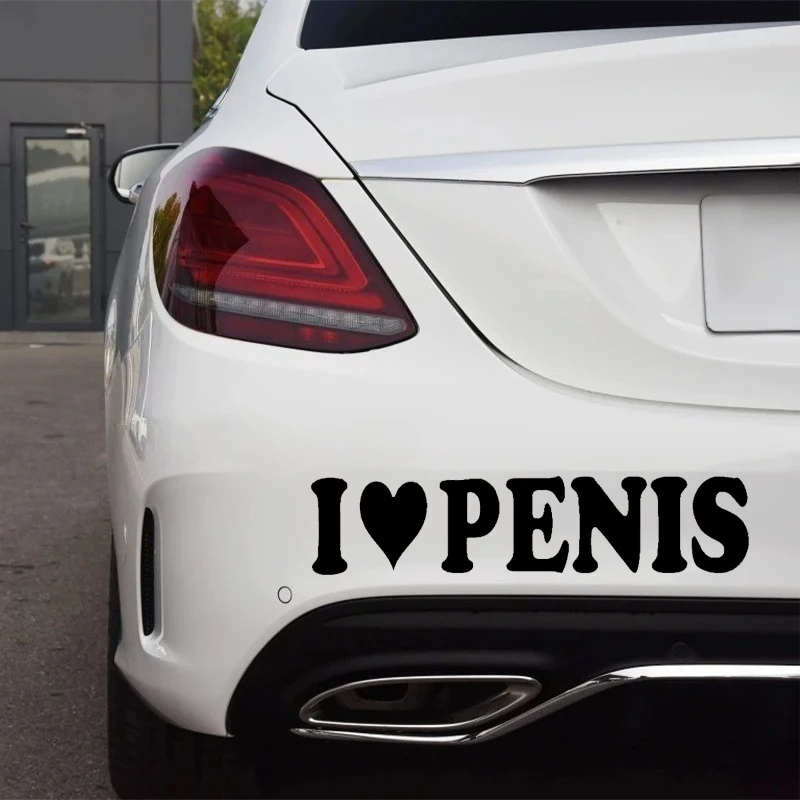 I Love Anal /I Love Penis/I Love Milfs Vinyl Decal Fun Gay Car Sticker Pride Prank Joke Penis Butt Sex Sticker view 3