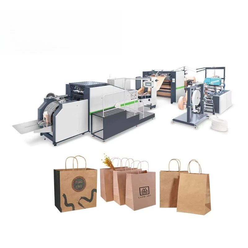 YG Brand Dependable Factory Kraft Paper Bags Making Machine Logo Printed Colorful Christmas Shopping Bags Handles