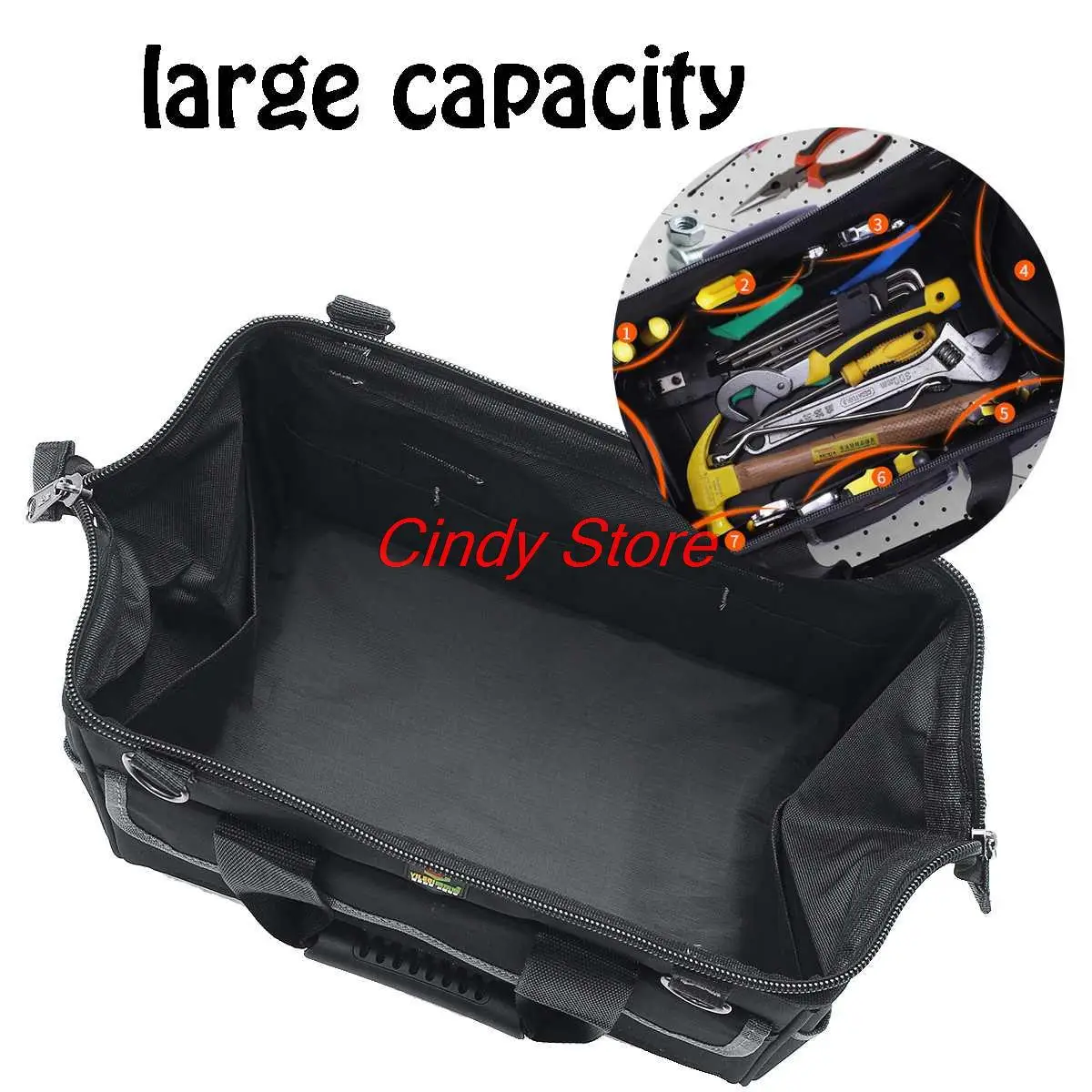 Large Capacity Tool Bag Hardware Organizer Crossbody Belt Men Travel Bags Spanner Toolkit Electrician Carpenter Handbag Backpack