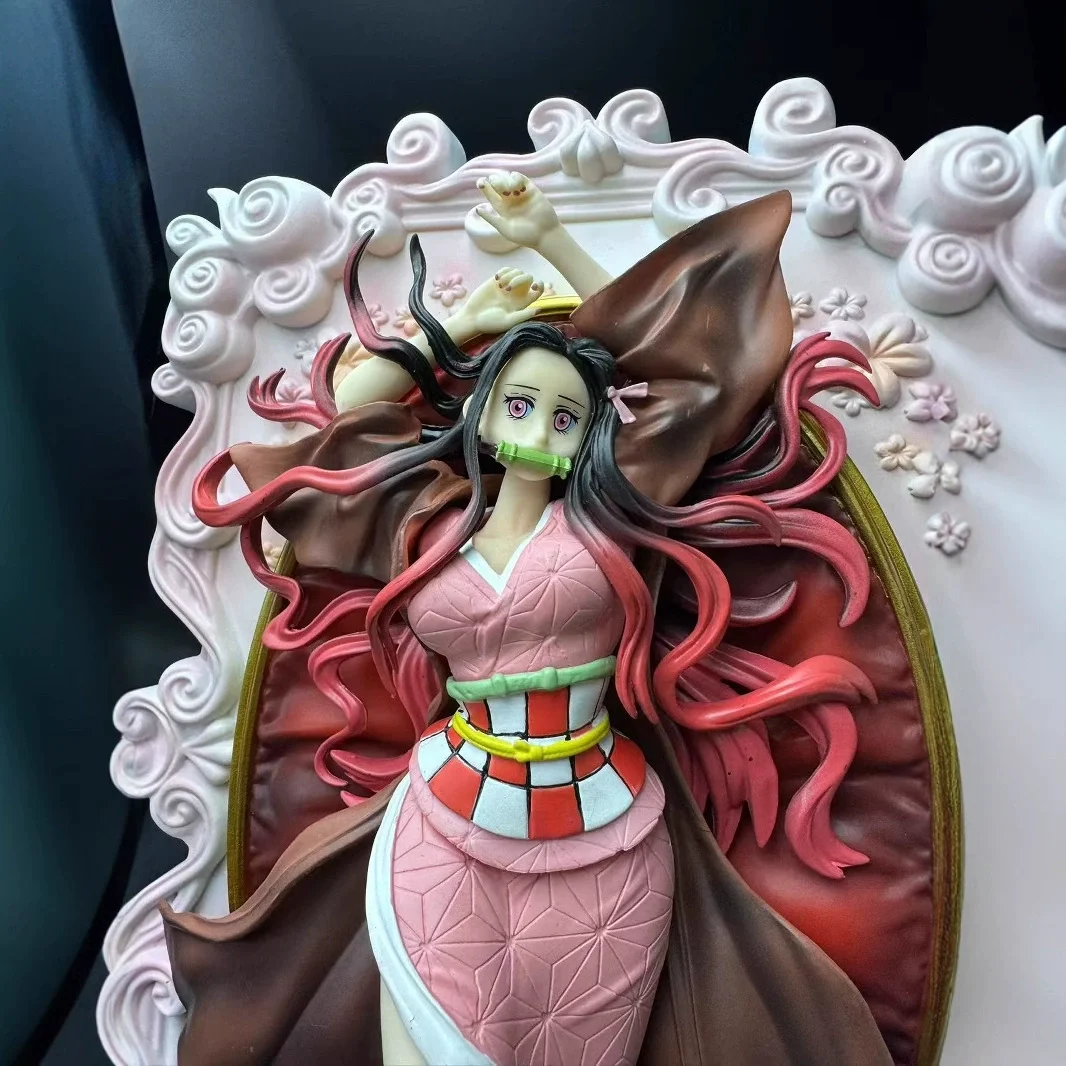 

Demon Slayer Kimetsu no Yaiba 33 см Nezuko Kamado 3D рамка фигурка настенная аниме Коллекционная модель настольный орнамент игрушка
