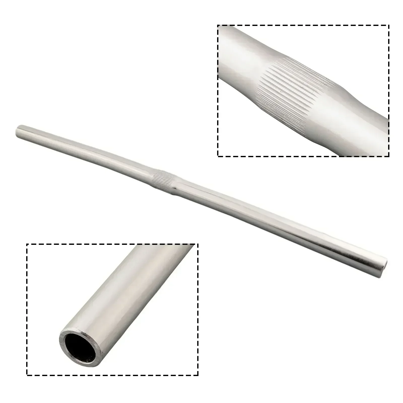 25.4x520MM Bicycle Ultralight Handbar Silver Straight Handbar Polished Design Brand New Diameter 25.4mm High-quality