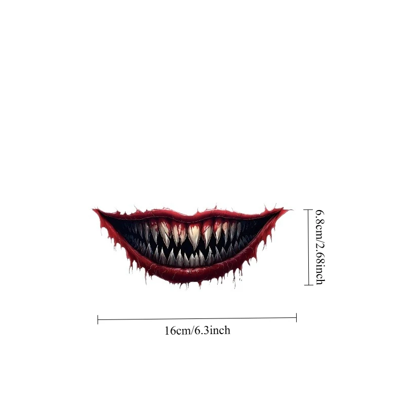 

New Halloween Big Mouth Tattoo Sticker Horror Thriller Lip DIY Party Decoration Tattoo Sticker