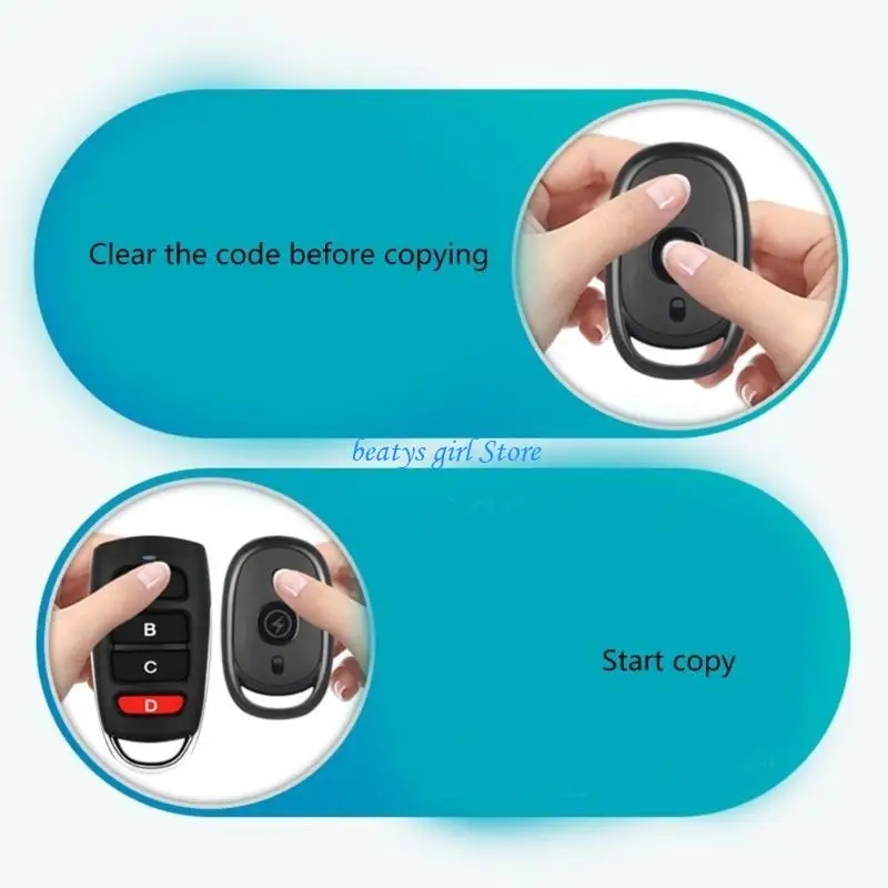 C7AB Remote Control 315MHz/433MHz/410MHz 3-Buttons RF Wireless Gate Door Garage Opener 3CH Duplicator Door Opener