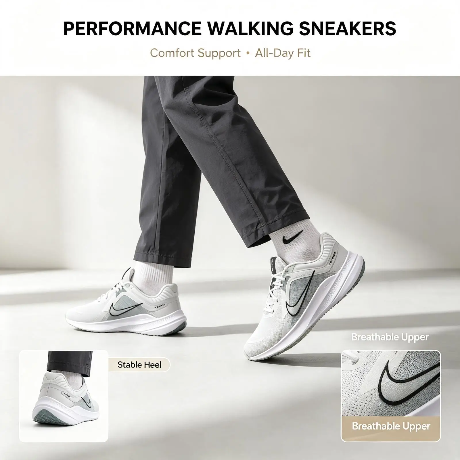 Nike Men's Run Swift 3 Sports Training Cushioning Breathable Running Shoes Dd0204-002