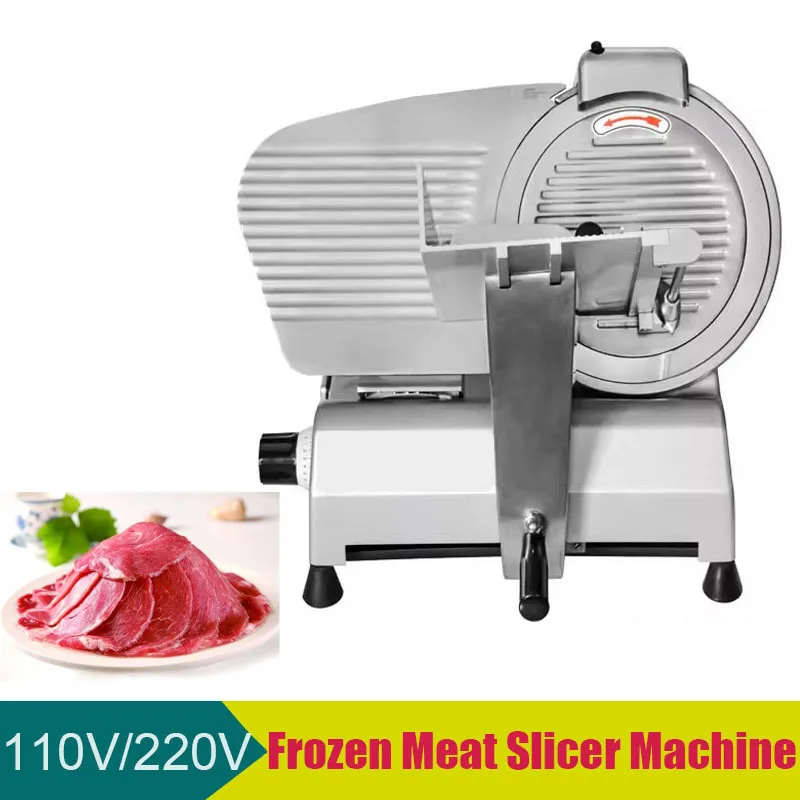 

110 В/220 В коммерческая 12-дюймовая портативная полуавтоматическая машина для нарезки замороженного мяса, кухонная техника