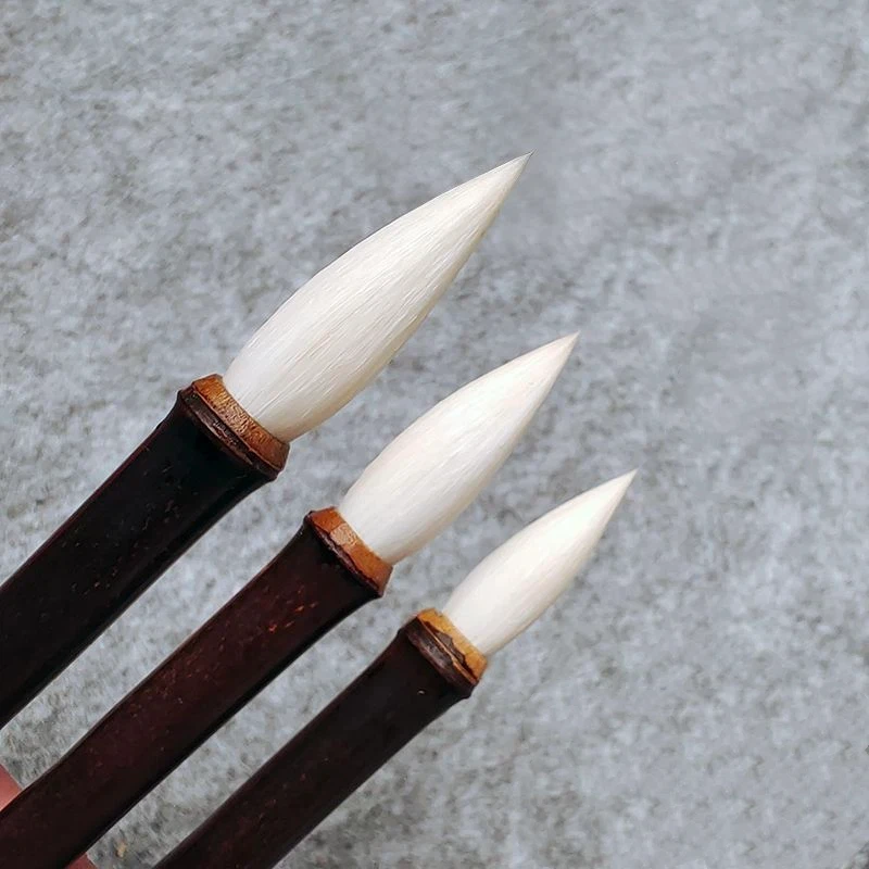 Professional-grade Running Script Writing Brush Clerical Seal Script Woolen Hair Calligraphy Brush Chinese Peony Painting Pen