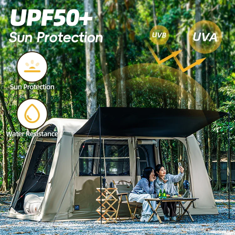 Outdoor Inflatable Tent With Large Waterproof Oxford Canopy Connectable Roof Design For Adventure Adventures