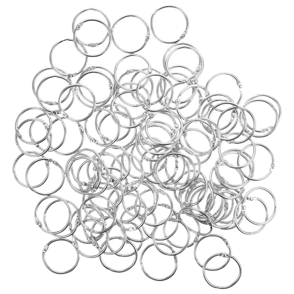 Anneaux de reliure en métal, 70 pièces, anneaux de carte d'index pour l'artisanat, anneau de reliure à feuilles mobiles, attaches réutilisables pour projet d'art au bureau et à l'école
