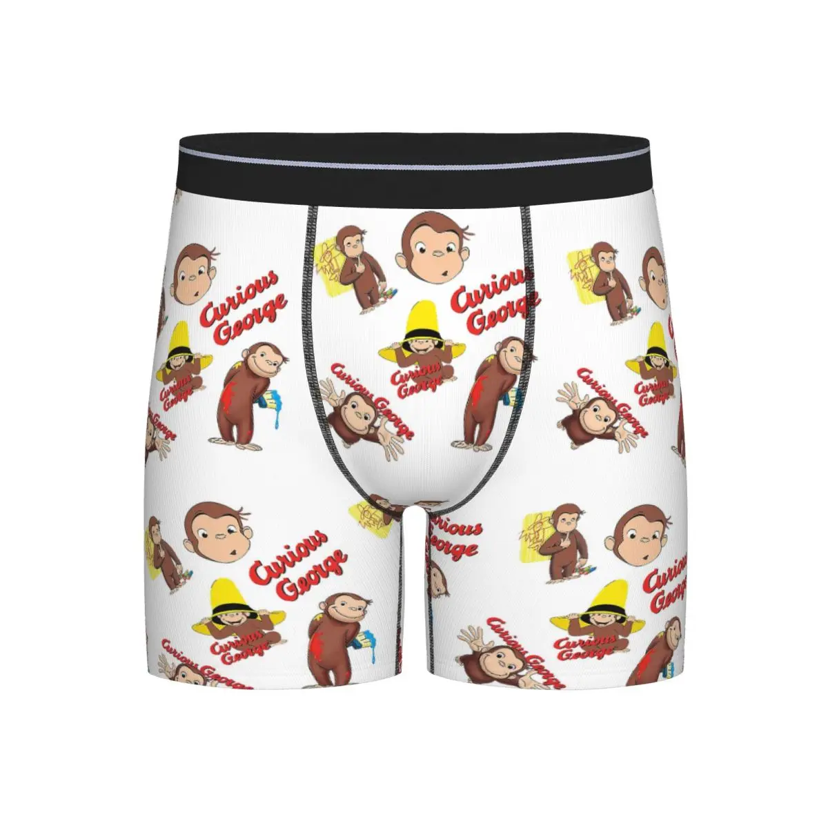 

Long Boxer Underpants Shorts Curious George Panties Men's Breathable Underwear for Homme Man Boyfriend Gifts