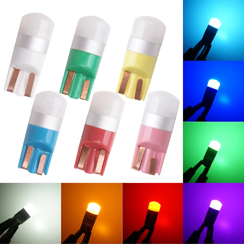 

10Pcs T10 Led W5W led 12V Truck Car Motor LED 3030 1SMD Dome Clearance Light License Number Plate Light Interior Reading Lamp