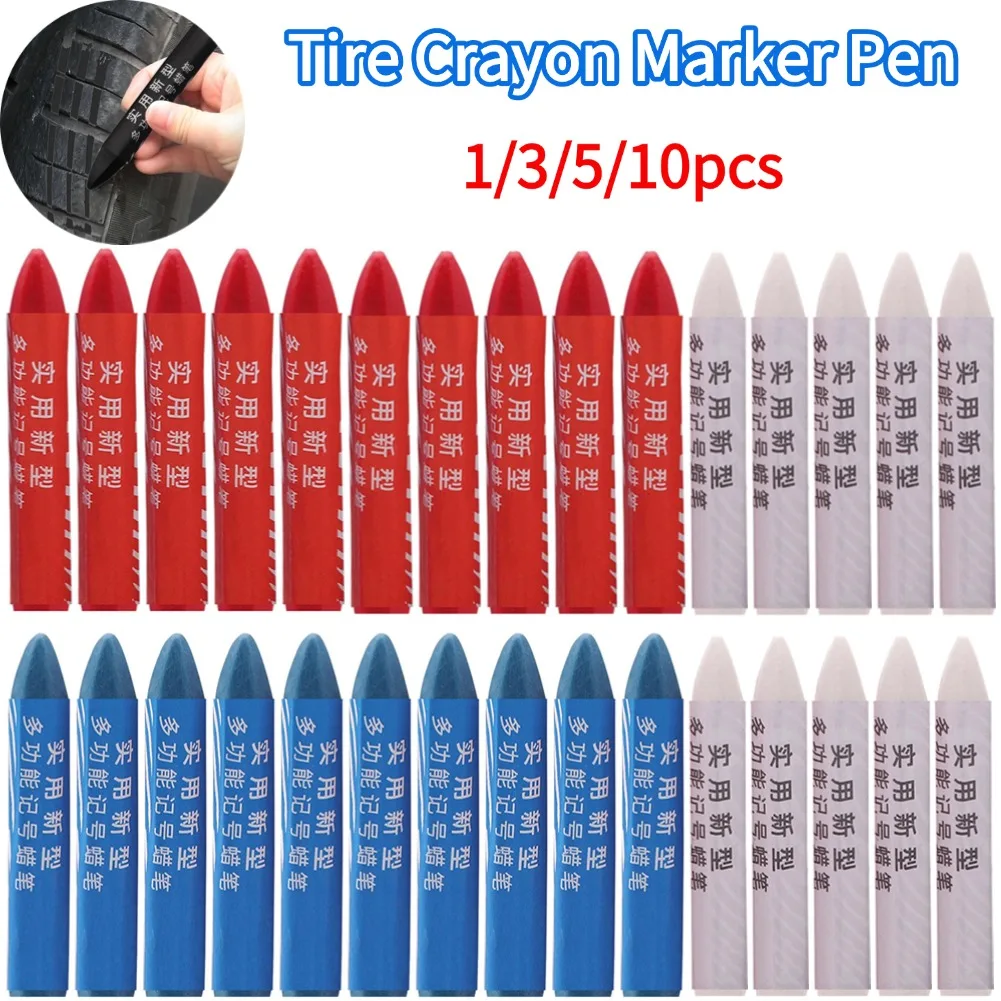 Tire Crayon Marker Oil Resistant Damage Lightweight Crayon Portable Marking Crayons For Mark Tire Damage Tire Repair Tools