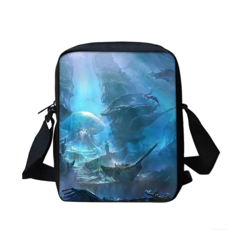 Underwater World multifunctional cartoon large capacity shoulder bag, the perfect gift for boys and girls on school birthdays