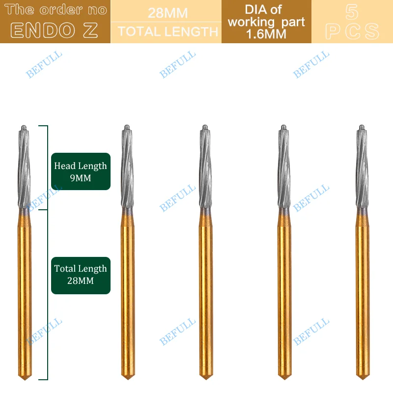 FG Zekrya noże do węglik wolframu wiertnice do wiertło dentystyczne Endo Z ekstrakcji zębów do szybka prostnica 19/25/28mm