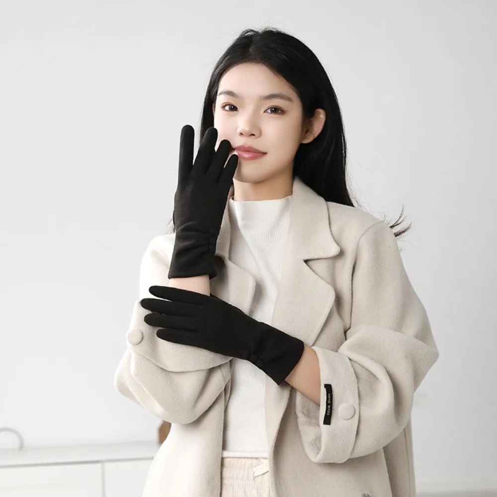 

New Warm Winter Gloves Windproof Full Finger Driving Mittens Dralon Coldproof Full Finger Gloves for Outdoor Cycling Skiing