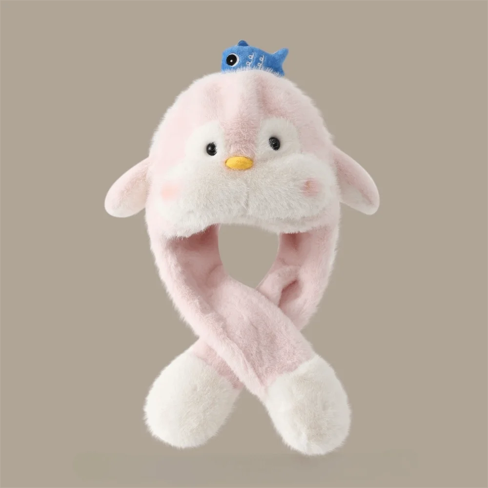 

Новая милая мультяшная шапка-балаклава, ветрозащитный морозостойкий пуловер, теплая утолщенная зимняя шапка для защиты ушей