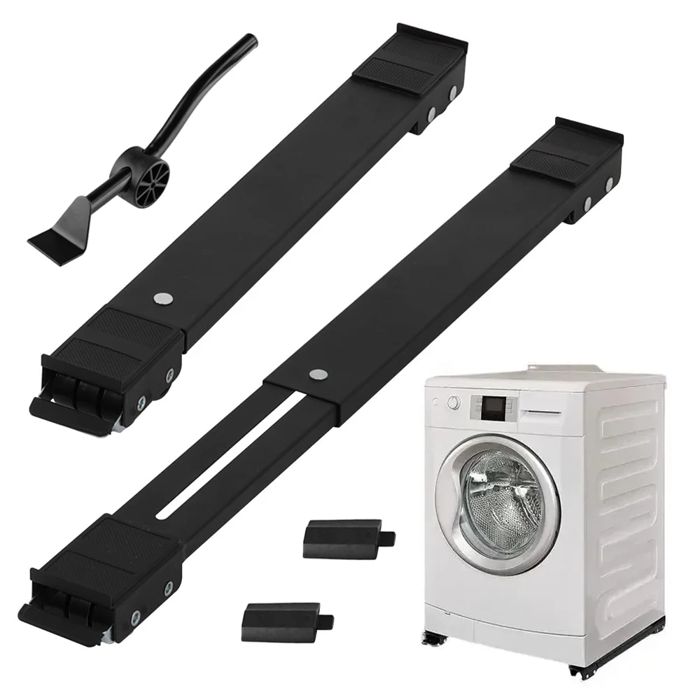 360 °   Ensemble de roulettes pivotantes pour appareils électroménagers avec roulettes verrouillables, base universelle réglable pour réfrigérateur, machine à laver, armoire, antidérapant, forte capacité de charge, déplacement facile, protection du sol, cadeau pour la famille