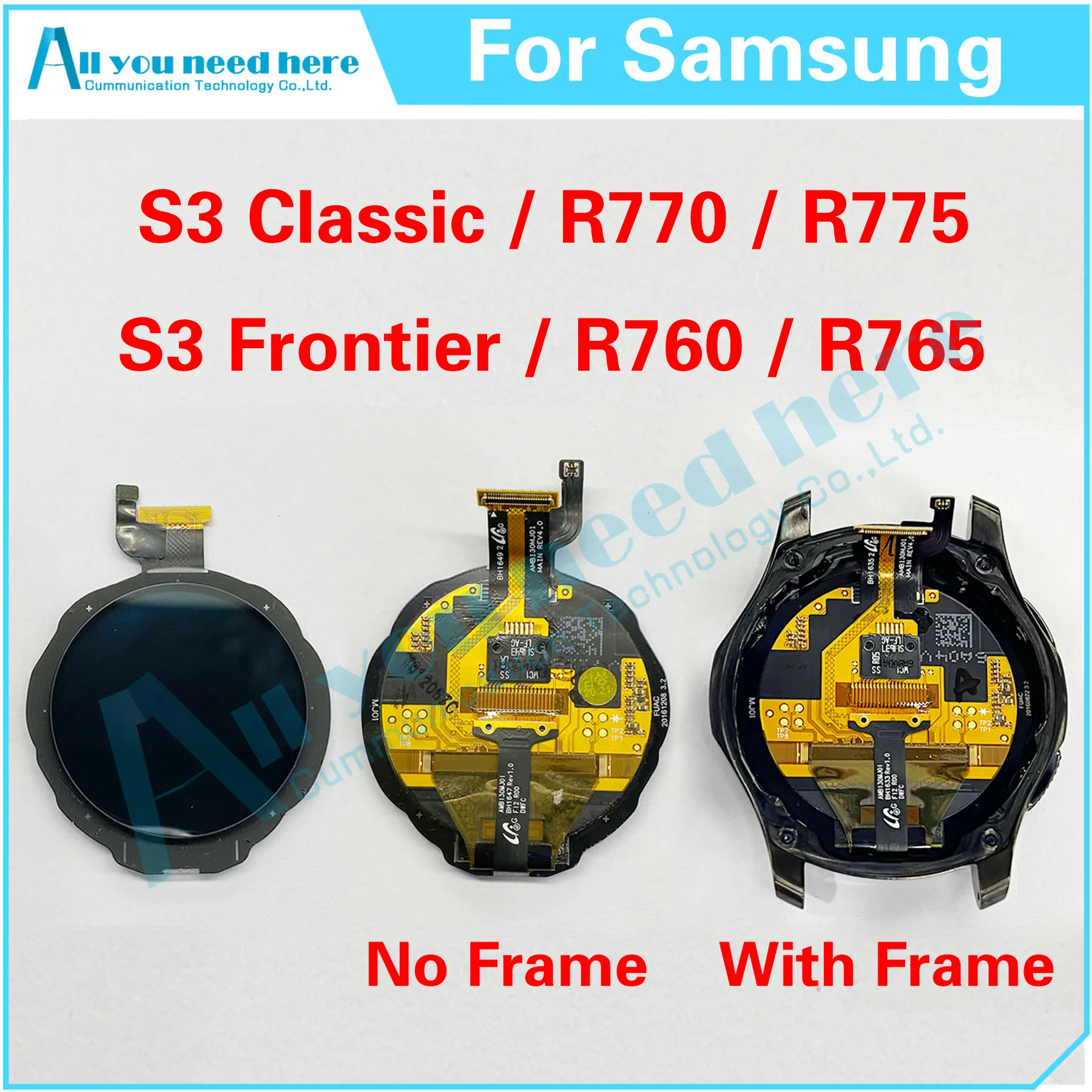 

100% Test For Samsung Gear S3 Classic SM-R770 R770 R775 / Frontier SM-R760 R760 R765 LCD Display Touch Screen Digitizer Assembly