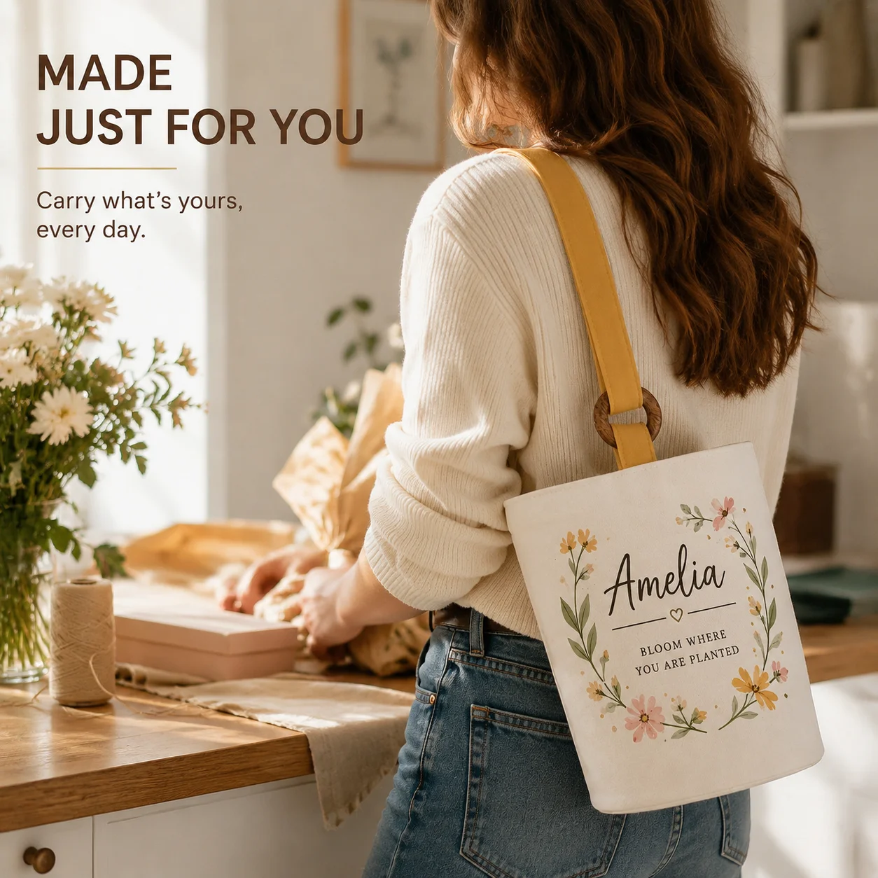 4.5L Custom Tiny Pellet Velvet Bucket Bag Solid Color Wooden Ring Strap Ladies Lightweight Daily Crossbody Shoulder Tote