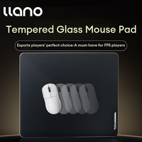LLANO Tempered Glass Gaming Mouse Pad Game FPS High Speed Smooth CSGO Waterproof and Sweat-proof Table Mat Games Dorm Gifts espo