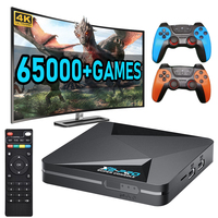 Retro Video Game Console TV Box 65000+ Games with 2 Gamepads Super Console 60+ Game Emulators for DC/Arcade/MAME/Sega for Saturn