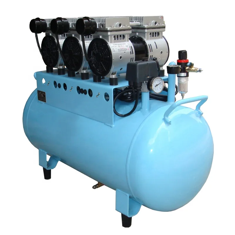 Dental Clinic Equipment One for Five Portable Dental Silent Oil Free Oilless Air Compressor for Dental Chair