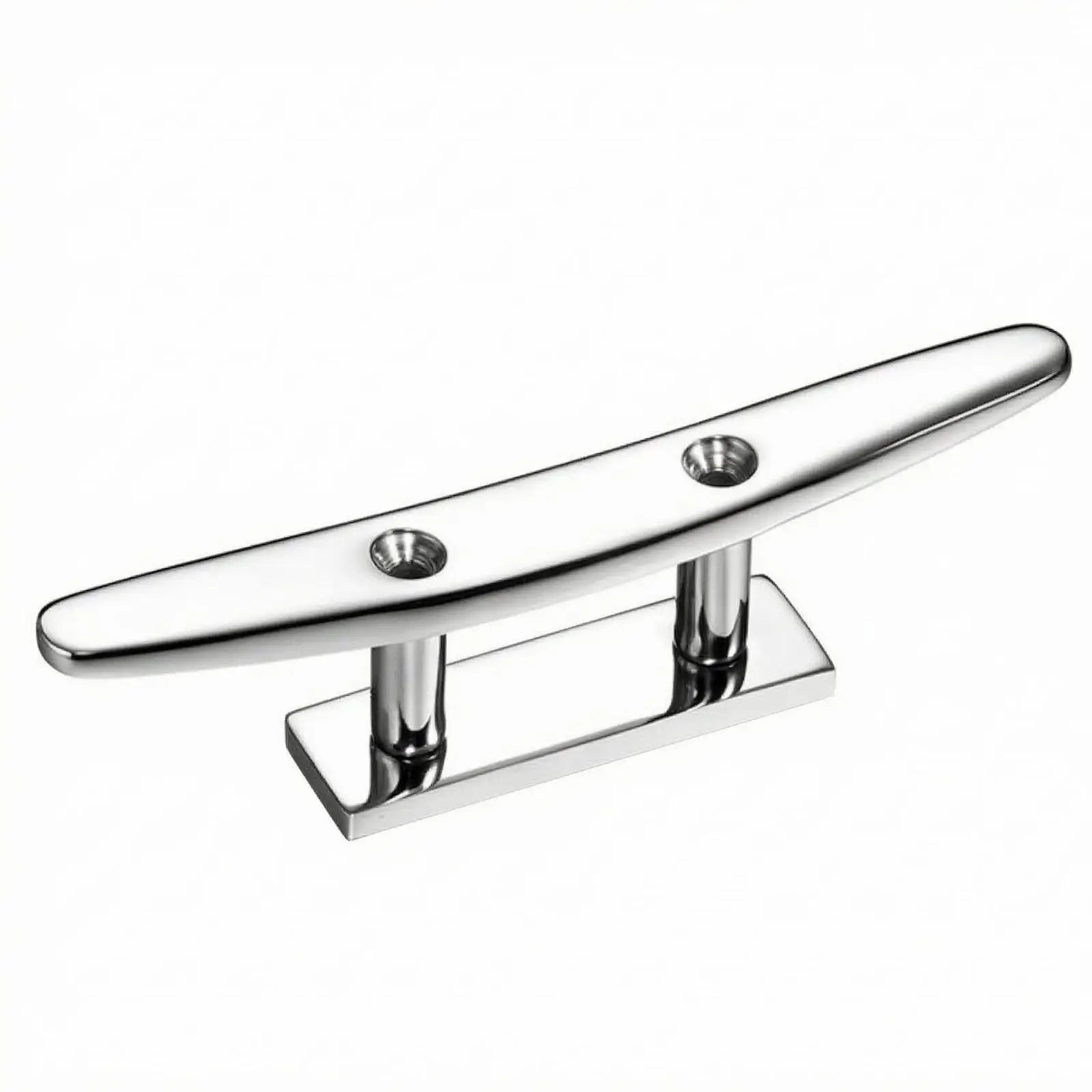 Stainless Steel Boat Cleat Countersunk Holes Marine Rope Cleat Shiny Chrome Hardware