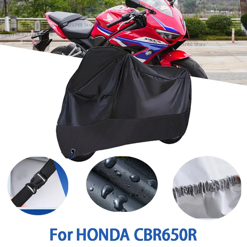 

Полные чехлы для мотоциклов для HONDA CBR650R, автомобильные на открытом воздухе, защита от солнца, пыли, без ушей, утолщенные оксфордские чехлы, аксессуары