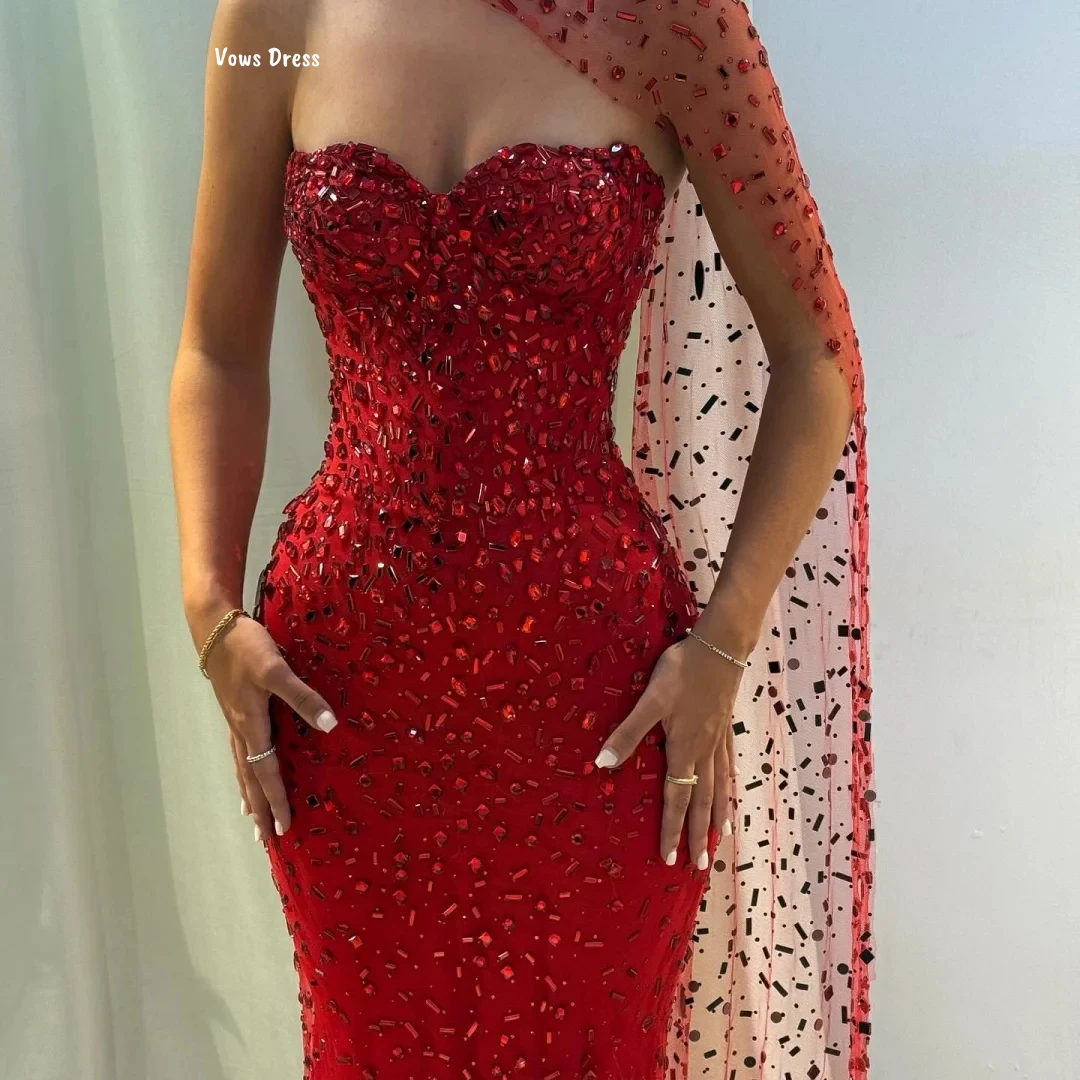 Vows Fishtail Skirt Elegant Women's Dresses for Wedding Party Dress Tube Top Custom Made Sequins Luxury Prom Dresses 2025