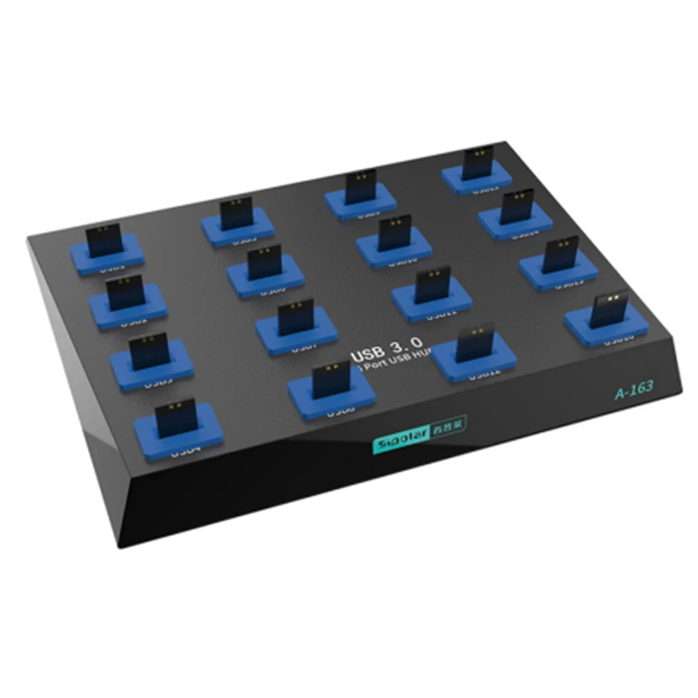 Sipolar 16 Port Multiple Usb 3.0 Flash Drive Duplicator Hub Batch Copy for HW 3G Modems SD/TF  U-Disk A-163