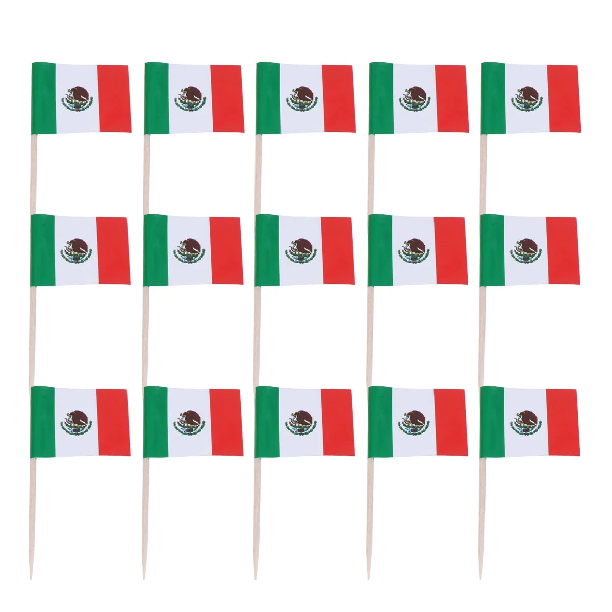 

100 Pcs Mini Mexican Toothpick Flags Cake Fruit Decorative Toppers Cupcake Picks Birthday