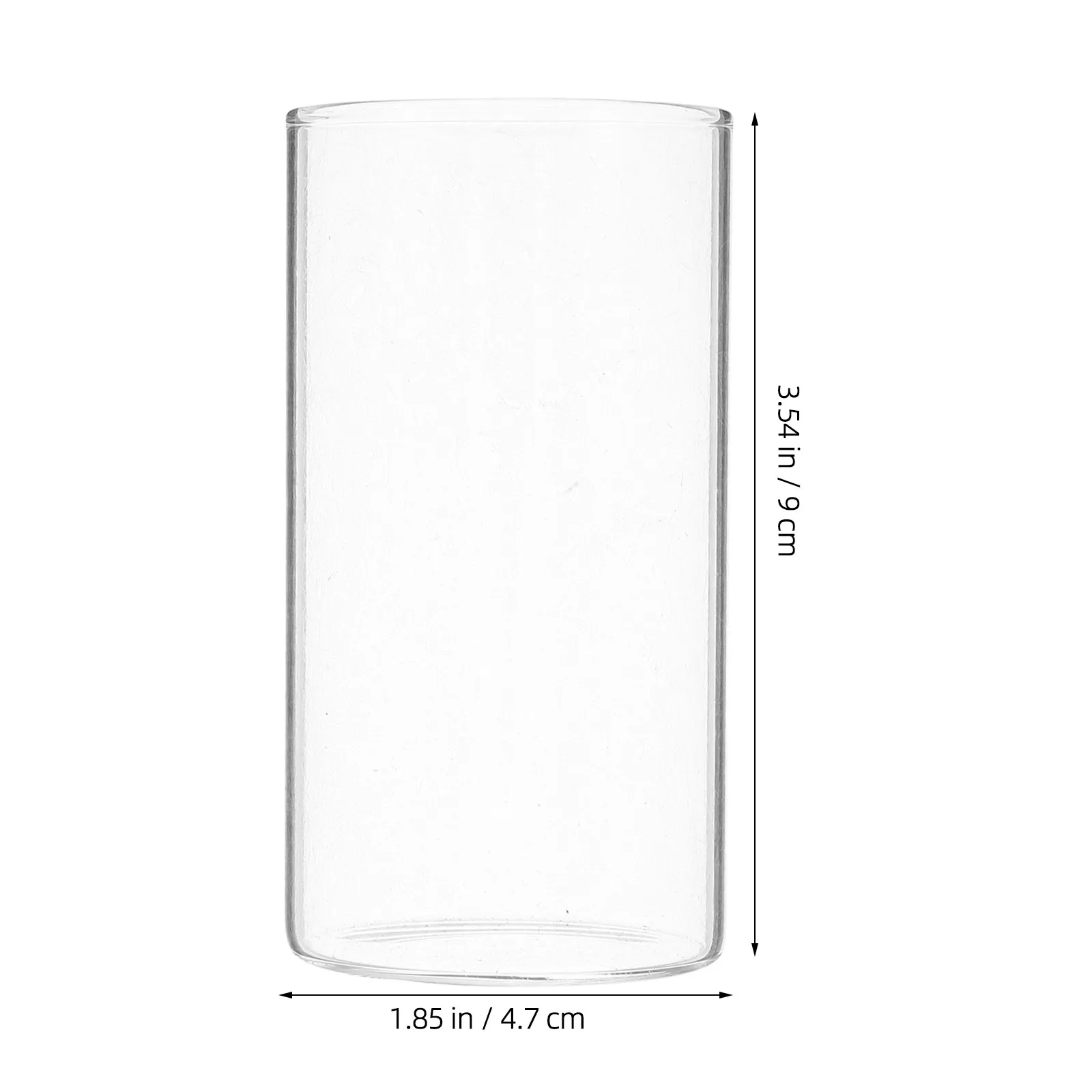 2Pcs Transparent Cylinder Glass Holders 120Ml High Clarity Windproof Hurricane Vases for Floating Tealights Elegant