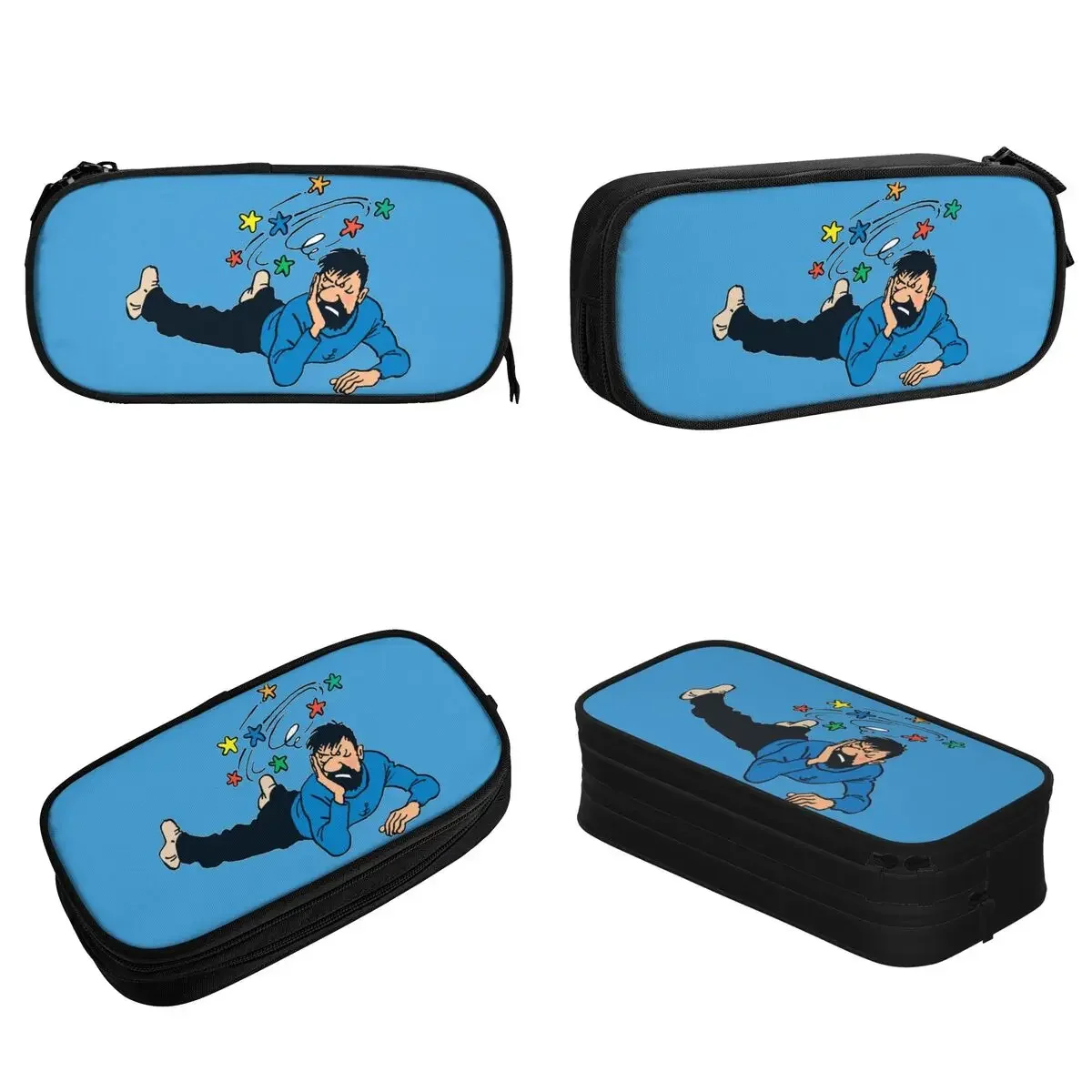 Captain Haddock Pencil Cases Classic Tin Teen Pen Bag Student Large Storage Students School Gift Pencil Pouch