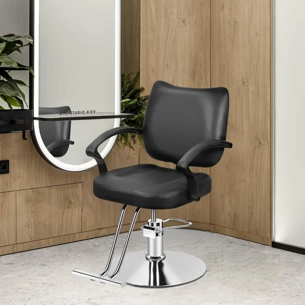 Hydraulic,Barber Chair,Heavy-Duty Swivel Shampoo Styling Chairs, Max Load Weight 330 lbs, Beauty Salon Equipment