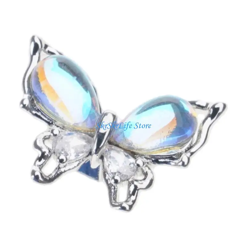 Écouteurs en métal élégants E65E, bijoux papillon à Clip sur décoration
