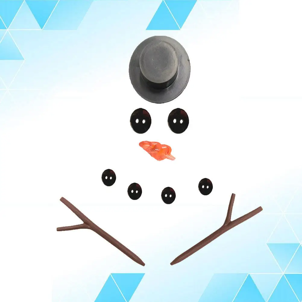 2Set Christmas Snowman DIY Kit Creative Ornament Accessories Reusable Portable Supplies Outdoor Winter Parent-Child Interaction