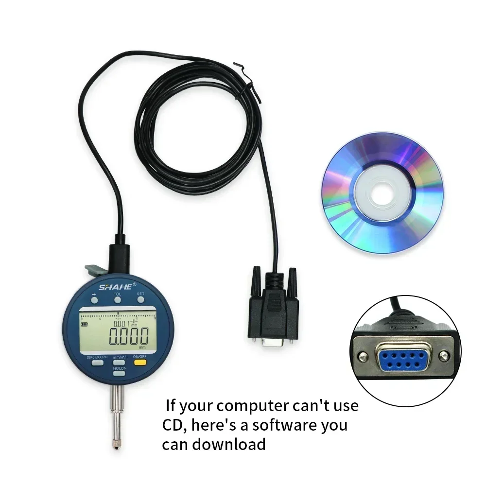 SHAHE 1μm Dial Indicator Gauge Measuring Tools Electronic Micrometer Metric/Inch 0-12.7mm/25.4mm/50.8mm Digital Indicator