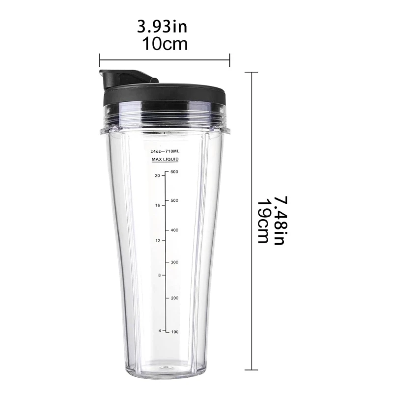 M2EE 플라스틱 주스 컵 24OZ 플라스틱 블렌더 컵 Juicing 기계 부품 블렌더 교체 컵 SS101 SS300 용 플라스틱 질감