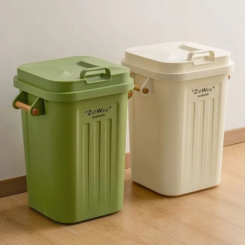 25 Liter Waste Bins Living Room Large Capacity Waste Bins Kitchen Anti Odor Trash Can with Lid Bathroom Waterproof Garbage Bin
