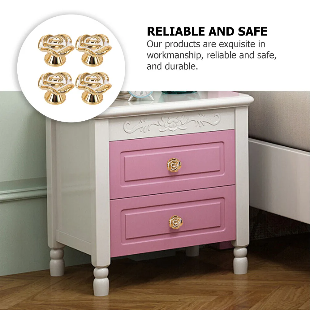 

15Pcs Rose Design Cabinet Knobs High Quality Drawer Pulls for Furniture Installation Excellent Experience Family Use