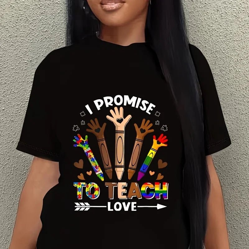 I Promise to Teach Love - Lgbt Pride Women's Plus Size T-Shirt 100% Cotton 220g