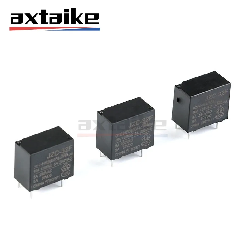 

5PCS JZC-32F 5V 12V 24V JZC-32F-005-HS3 JZC-32F-012-HS3 JZC-32F-024-HS3 10A 125VAC 5A 30VDC 4Pin HF32F Relay
